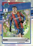 2020-21 Pedri Panini Chronicles La Liga #8 DONRUSS RATED ROOKIE PURPLE STARS BARCELONA