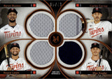 2021 Byron Buxton Carlos Correa Royce Lewis Max Kepler Topps Museum Collection PRIMARY PIECES QUAD JERSEY 05/49 RELIC #FPQR-BCLK Minnesota Twins