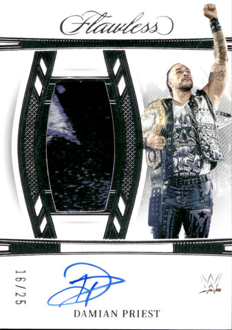 2024 Damian Priest Panini Flawless WWE SHIRT AUTO 16/25 AUTOGRAPH RELIC #VT-DPR Monday Night Raw