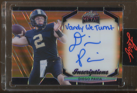 2025 Diego Pavia Leaf Metal INSCRIPTION AUTO 960/1000 Vanderbilt Commodores #MHI-DP1