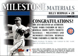 2002 Billy Herman Topps Tribute MILESTONE MATERIALS JERSEY RELIC #MIM-BH Chicago Cubs HOF