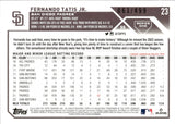 2023 Fernando Tatis Jr. Topps Series 1 GREEN FOIL 061/499 #23 San Diego Padres
