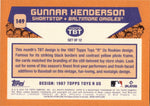 2023 Gunnar Henderson Topps Throwback Thursday 1987 TOYS R US DESIGN ROOKIE RC #149 Baltimore Orioles 3