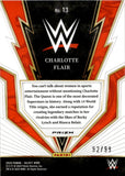 2024 Charlotte Flair Panini Select WWE RED TURBO CHARGED 92/99 #13 Friday Night Smackdown