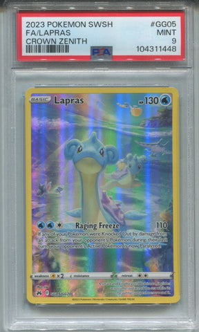 2023 FA/ Lapras Pokemon Sword & Shield CROWN ZENITH PSA 9 #GG05 1448