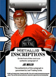 2025 Joe Mullen Leaf Metal Legends Hockey PINK METALLIC INSCRIPTIONS AUTO 1/5 AUTOGRAPH #MI-JM1 Calgary Flames