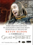 2022 Kevin Eldon as Camello Rittenhouse Game of Thrones The Complete Series 2 FULL BLEED AUTO AUTOGRAPH #_KEEL 2