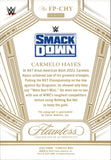 2024 Carmelo Hayes Panini Flawless WWE FLAWLESS PERFORMANCES AUTO 15/25 AUTOGRAPH RELIC #FP-CHY Friday Night Smackdown