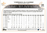 2022 Yordan Alvarez Topps Series 2 SP VARIATION #400 Houston Astros