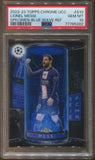 2022-23 Lionel Messi Topps Chrome UCC SPECIMEN BLUE WAVE REFRACTOR 14/75 PSA 10 Paris Saint-Germain #S10 5282