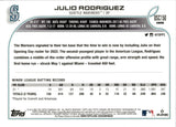 2022 Julio Rodriguez Topps Chrome Update Series ROOKIE RC #USC150 Seattle Mariners 18