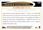 2012 Andrew McCutchen Topps Update SP PHOTO VARIATION #US87 Pittsburgh Pirates