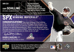 2003 Curt Schilling Upper Deck SPx WINNING MATERIALS DUAL JERSEY JERSEY NUMBER 038/375 RELIC #WM-CS1 Arizona Diamondbacks