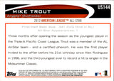 2012 Mike Trout Topps Update GOLD SPARKLE #US144 Anaheim Angels