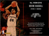 2020-21 Devin Vassell Panini NBA Hoops ROOKIE SWEATERS RELIC #RSW-DVS San Antonio Spurs