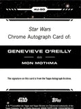 2024 Genevieve O'Reilly as Mon Mothma Topps Chrome Star Wars SKYWALKER BLUE REFRACTOR AUTO 010/150 AUTOGRAPH #AU-GO
