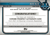 2021-22 Boo Buie Bowman University Chrome 1ST BOWMAN REFRACTOR AUTO AUTOGRAPH #BCPA-BBU New York Knicks 1