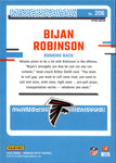 2023 Bijan Robinson Donruss Optic PURPLE SHOCK RATED ROOKIE RC #206 Atlanta Falcons