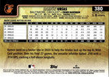 2025 Roman Urias Topps Series 2 GOLDEN MIRROR IMAGE VARIATION #380 Baltimore Orioles