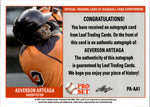 2021 Aeverson Arteaga Leaf Pro Set CRACKED ICE ROOKIE AUTO AUTOGRAPH RC #PA-AA1 San Francisco Giants