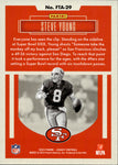 2023 Steve Young Panini Legacy VIOLET FOR THE AGES SSP 05/10 #FTA-29 San Francisco 49ers HOF