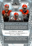 2024 Carson Beck Roderick Robinson II Dillon Bell Leaf Trinity GREEN FOIL TRIPLE AUTO 01/15 AUTOGRAPH #TA-3 Georgia Bulldogs