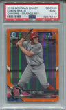 2018 Luken Baker Bowman Chrome Draft 1ST BOWMAN PROSPECT ORANGE REFRACTOR 24/25 PSA 9 #BDC109 St. Louis Cardinals 5147