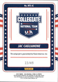 2024 Jac Caglianone Panini USA Baseball Stars & Stripes RED ROOKIE AUTO 22/49 AUTOGRAPH #NTS-JC Kansas City Royals