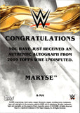 2019 Maryse Topps WWE Undisputed GREEN AUTO 17/50 AUTOGRAPH #A-MA WWE Legend