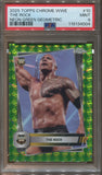 2025 The Rock Topps Chrome NEON GREEN GEOMETRIC 52/75 PSA 9 #10 4004