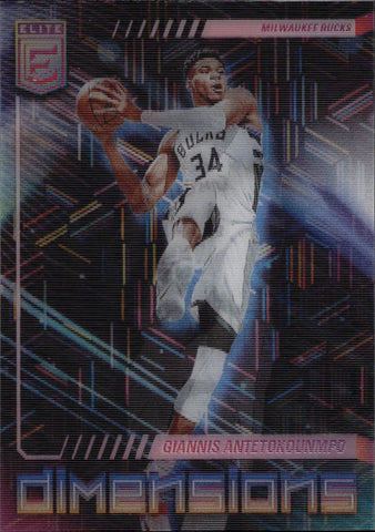 2022-23 Giannis Antetokounmpo Donruss Elite DIMENSIONS #6 Milwaukee Bucks