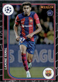 2024 Lamine Yamal Topps Merlin UEFA Champions League #27 ROOKIE BARCELONA