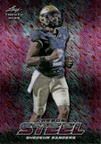 2023 Shedeur Sanders Leaf Trinity PINK FLASH CARBON STEEL ROOKIE 1/7 RC #S-71 Cleveland Browns
