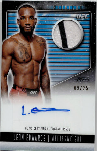 2024 Leon Edwards Topps Midnight SHIRT AUTO AUTOGRAPH RELIC #RCA-LES Welterweight