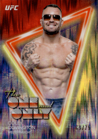 2025 Colby Covington Topps Midnight DUSK THE ONE AND ONLY 69/75 #OO-12