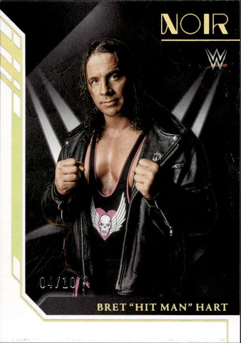 2023 Bret "Hit Man" Hart Panini Chronicles NOIR GOLD 04/10 #NR-9 WWE Legend