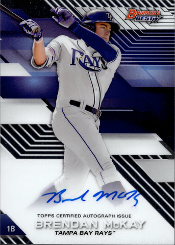 2017 Brendan McKay Bowman's Best of 2017 ROOKIE AUTO AUTOGRAPH RC #B17 Tampa Bay Rays