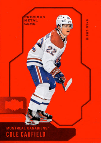 2024-25 Cole Caufield Skybox Metal Universe PRECIOUS METAL GAMES PMG RED 013/100 #98 Montreal Canadiens