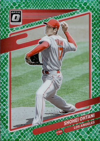 2021 Shohei Ohtani Donruss Optic GREEN DRAGON 03/88 #192 Anaheim Angels