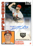 2019 Dakota Hudson Topps 1984 DESIGN ROOKIE AUTO 007/150 AUTOGRAPH RC #84R-DH St. Louis Cardinals
