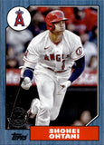 2022 Shohei Ohtani Topps Update Series BLUE 1987 DESIGN #87TBU-5 Anaheim Angels