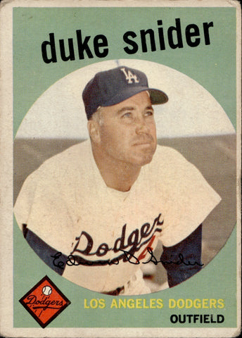 1959 Duke Snider Los Angeles Dodgers #20 BV$80