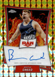 2025 Brutus Creed Topps Chrome WWE RED BRAND GOLD GEOMETRIC REFRACTOR AUTO 26/50 AUTOGRAPH #RBA-BTU Monday Night Raw