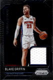 2020-21 Blake Griffin Panini Prizm SENSATIONAL SWATCHES JERSEY RELIC #SSW-BGR Detroit Pistons