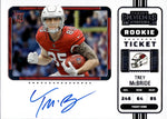 2022 Trey McBride Panini Contenders ROOKIE TICKET VARIATION AUTO AUTOGRAPH #136 Arizona Cardinals