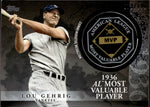 2023 Lou Gehrig Topps Update AL MVP AWARD WINNER COMMEMORATIVE MEDALLION 79/199 New York Yankees #MVP-LG