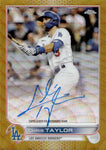 2022 Chris Taylor Topps Chrome GOLD WAVE VETERAN AUTO 11/50 AUTOGRAPH #CV-CT Los Angeles Dodgers