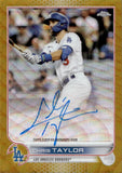 2022 Chris Taylor Topps Chrome GOLD WAVE VETERAN AUTO 11/50 AUTOGRAPH #CV-CT Los Angeles Dodgers