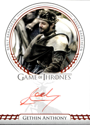 2022 Gethin Anthony as Renly Baratheon Rittenhouse Game of Thrones Volume 2 RED INK AUTO AUTOGRAPH #_GEAN 2