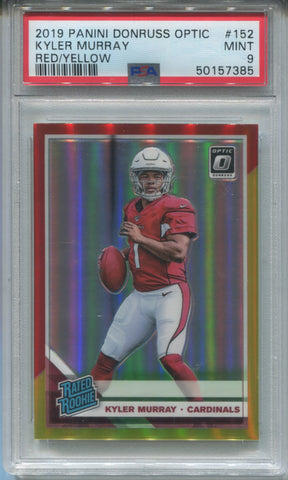 2019 Kyler Murray Donruss Optic RED YELLOW RATED ROOKIE RC  PSA 9 #153 Arizona Cardinals 7385